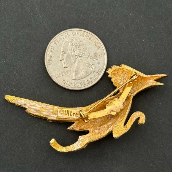 Vintage Ulta Brooch Road Runner Bird - Picture 4 of 4
